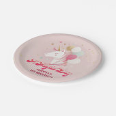 Magische 1e verjaardag eenhoorn papieren bordje (Gekanteld)