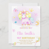 Magische 1e verjaardag voor meisjes kaart (Voorkant)