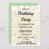 Magische 5e verjaardag Bash Kaart (Voorkant / Achterkant)