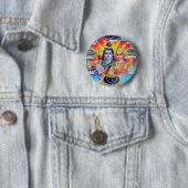 MAGISCHE AANDELEN VAN HINDUISME RONDE BUTTON 5,7 CM (In situ)