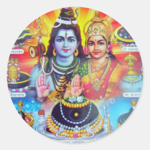 MAGISCHE AANDELEN VAN HINDUISME RONDE STICKER