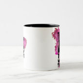 Magische aandoening van zwarte meisjes tweekleurige koffiemok (Center)