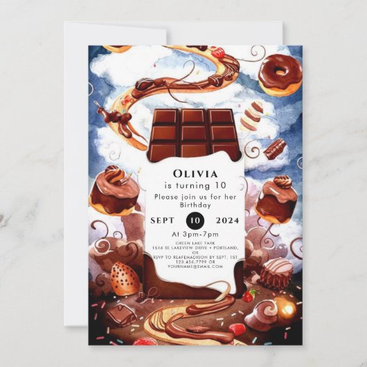 Magische aangepaste chocolade verjaardag kaart (Voorkant)