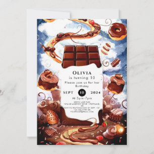 Magische aangepaste chocolade verjaardag kaart