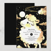 Magische aangepaste schapen verjaardag kaart (Voorkant / Achterkant)