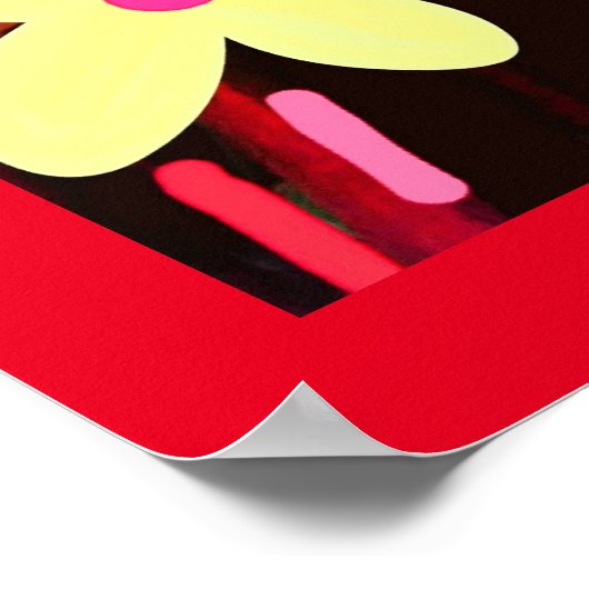 Magische aardbei bloem poster (Hoek)