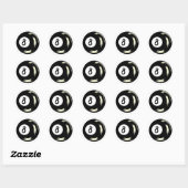 Magische Acht Bal Ronde Sticker (Vel)