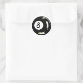 Magische Acht Bal Ronde Sticker (Tas)