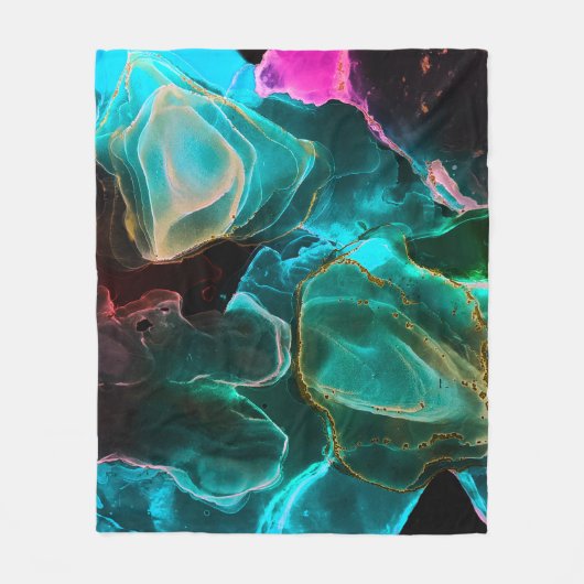 Magische achtergrond. Handverf. Flow Creativiteit Fleece Deken (Voorkant)