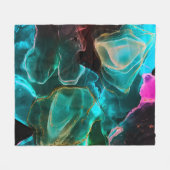 Magische achtergrond. Handverf. Flow Creativiteit Fleece Deken (Voorkant (Horizontaal))