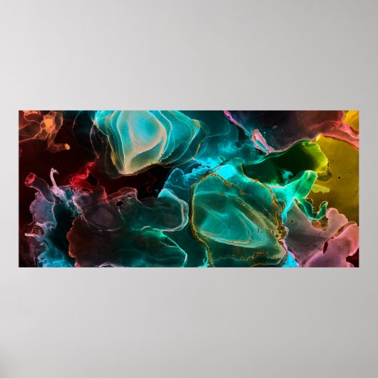 Magische achtergrond. Handverf. Flow Creativiteit Poster (Voorkant)