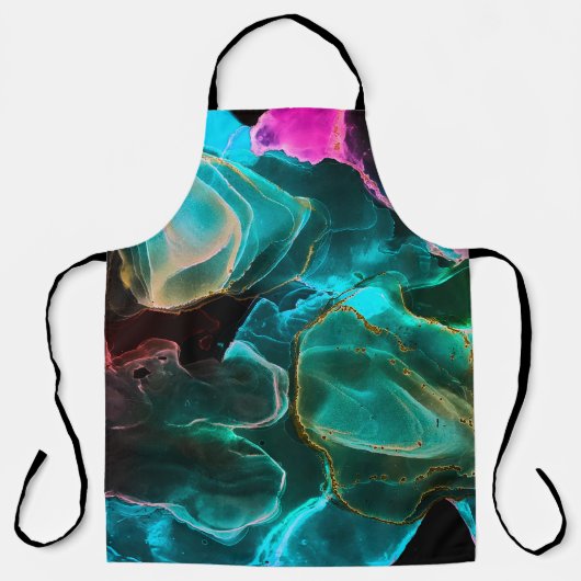 Magische achtergrond. Handverf. Flow Creativiteit Schort (Voorkant)