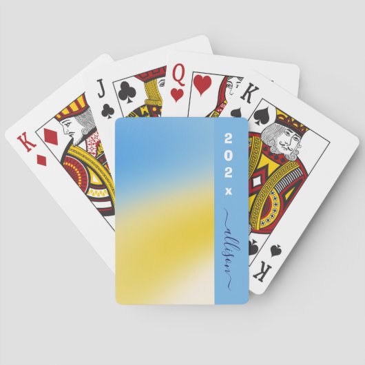 Magische achtergrond naam Gepersonaliseerd  Pokerkaarten (Achterkant)
