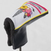 Magische AF Eenhoorn Zilveren Glitter Flower Crown Golfheadcover (3/4 voorkant)