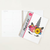 Magische AF Glitter Eenhoorn met Flower Crown Planner (Display)