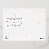 Magische Afstudeerder Bril Gefeliciteerd Afstudere Folie Feestdagen Briefkaart (Achterkant)