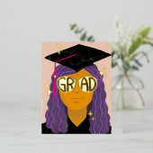 Magische Afstudeerder Bril Gefeliciteerd Afstudere Folie Feestdagen Briefkaart (Staand Voorkant)