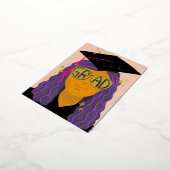 Magische Afstudeerder Bril Gefeliciteerd Afstudere Folie Feestdagen Briefkaart (Gedraaid)