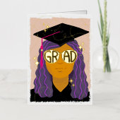 Magische Afstudeerders glazen Gefeliciteerd Afstud Folie Wenskaart (Voorkant)