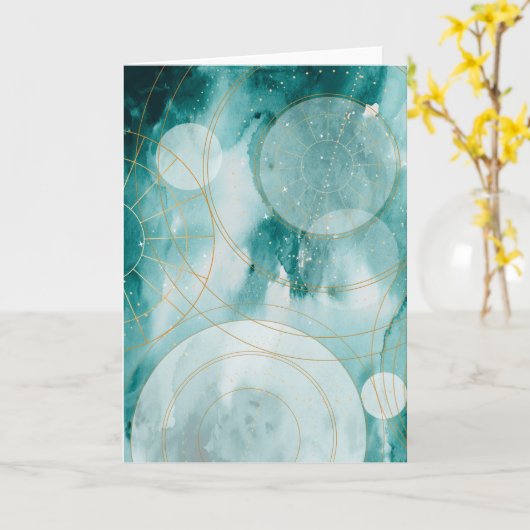 Magische Afstuderen sterren II Kaart (Gele Bloem)