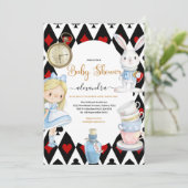 Magische Alice in Wonderland Baby shower Kaart (Staand voorkant)