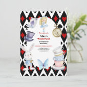 Magische Alice in Wonderland Verjaardag Kaart (Staand voorkant)