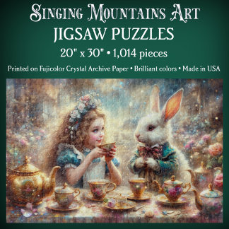 Magische Alice in Wonderland Witte Konijn Legpuzzel
