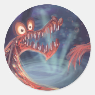 magische alligator ronde sticker