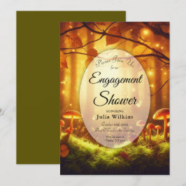 Magische Amber Forest Sprookjesachtige Verloving D Kaart