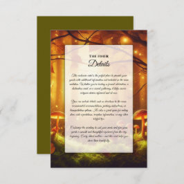 Magische Amber Forest Sprookjeshuwelijk Informatiekaartje