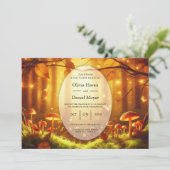 Magische Amber Forest Sprookjeshuwelijk Kaart (Staand voorkant)