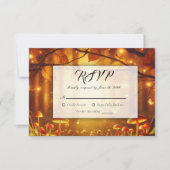 Magische Amber Forest Sprookjeshuwelijk RSVP Kaartje (Voorkant)
