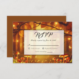 Magische Amber Forest Sprookjeshuwelijk RSVP Kaartje