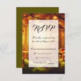 Magische Amber Forest Sprookjeshuwelijk RSVP Kaartje