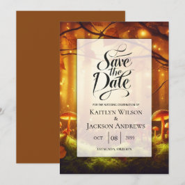 Magische Amber Forest Sprookjeshuwelijk Save The Date