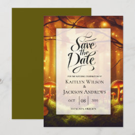 Magische Amber Forest Sprookjeshuwelijk Save The Date