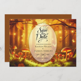 Magische Amber Forest Sprookjeshuwelijk Save The Date