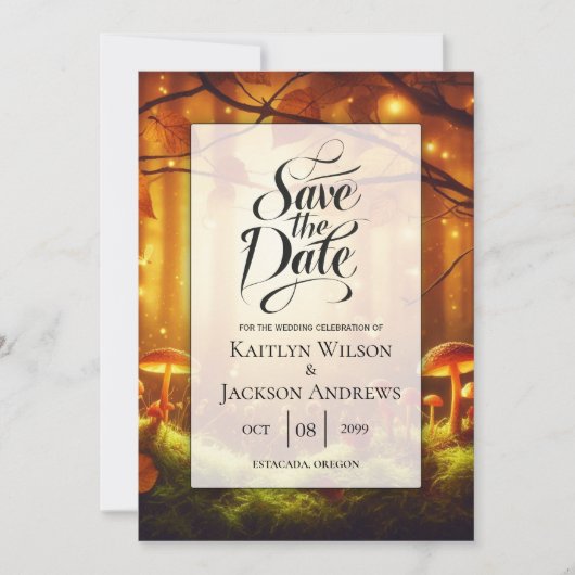 Magische Amberbos Sprookjeshuwelijk Save The Date (Voorkant)
