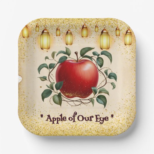 magische appel van onze ogen Baby shower Papieren Bordje (Voorkant)