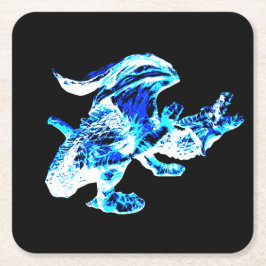 Magische Arctische Drakon Kunst Fantasy Game Geïns Kartonnen Onderzetters