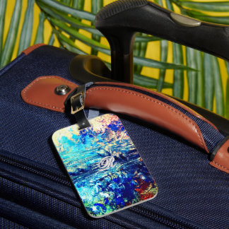 magische artistieke etherische Abstract Monogram Bagagelabel