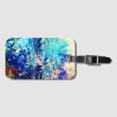 magische artistieke etherische Abstract Monogram Bagagelabel (Voorkant (horizontaal))