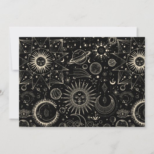 Magische astrologie boho hemels baby shower kaart (Achterkant)