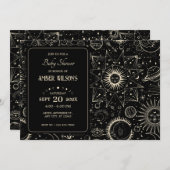 Magische astrologie boho hemels baby shower kaart (Voorkant / Achterkant)