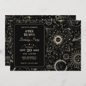 Magische astrologie boho hemelse verjaardag kaart (Voorkant / Achterkant)