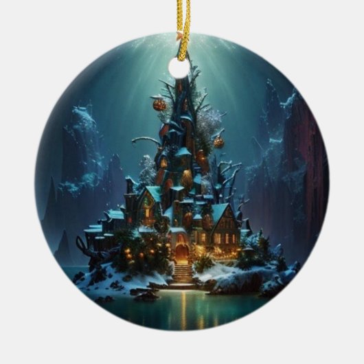 Magische Atlantis kerstboom ornament (Voorkant)