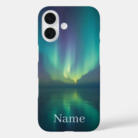 Magische Aurora Case – Op maat gemaakte naam cadea (Achterkant)