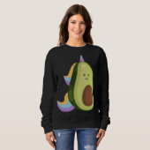 Magische avocado eenhoorn grappig veganistisch ete trui (Voorkant volledig)