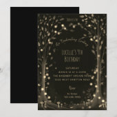 Magische avond fee bos verjaardagsfeestje kaart (Voorkant / Achterkant)