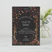 Magische avond fee bos verjaardagsfeestje kaart (Staand voorkant)